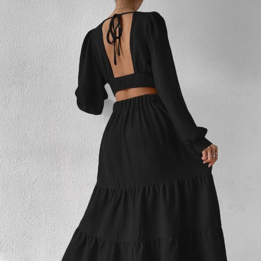 Black Preppy Womens Dress - Picture 2 of 5